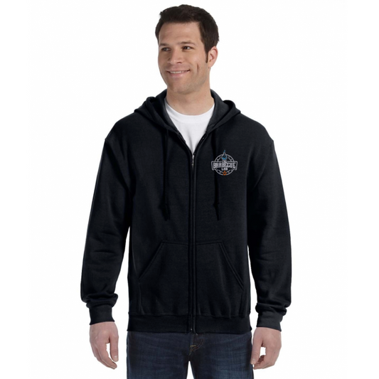 BBQ Lab Embroidered Full-Zip Hoodie